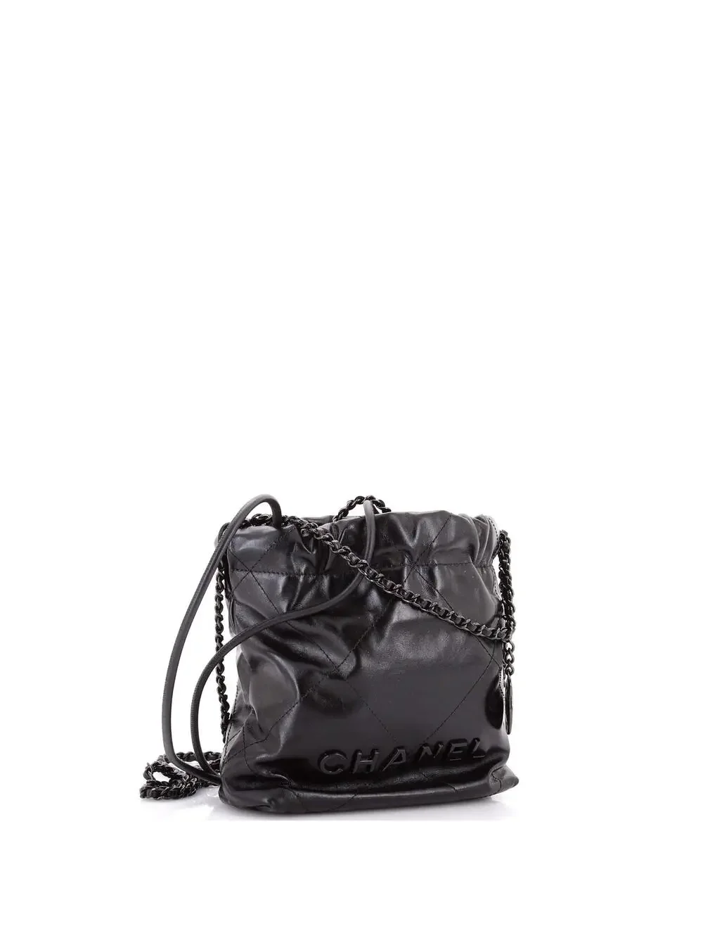 Chanel So Black 22 Chain Hobo Quilted #290800C48B